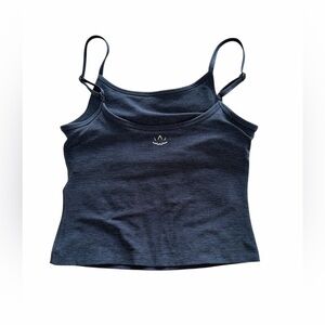 Beyond Yoga cropped blue tank small